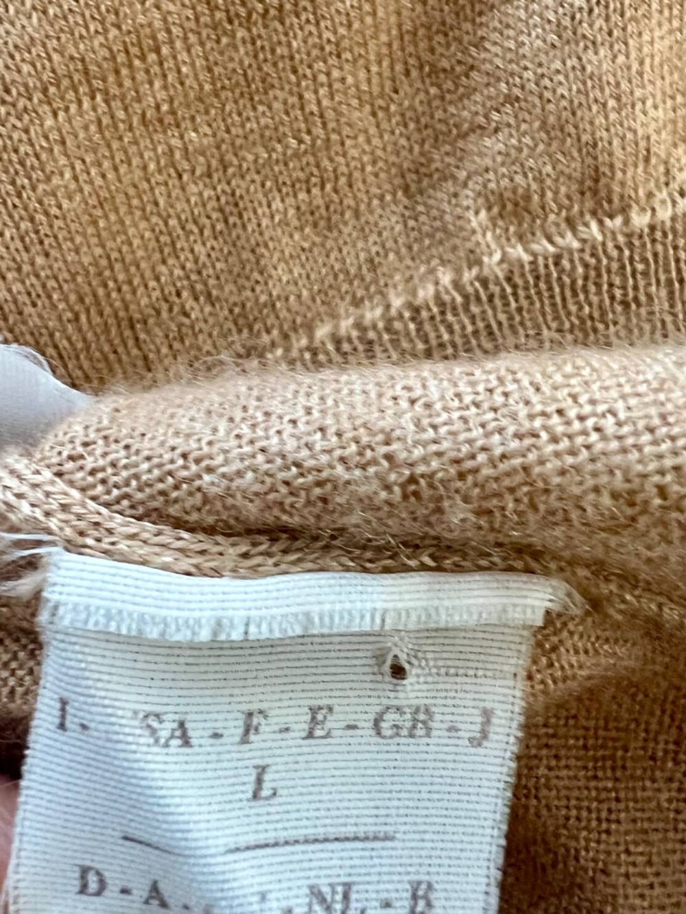 Brunello Cucinelli Cashmere Silk Sleeveless Sweater Beige Tan Size L Italy - Picture 6 of 6